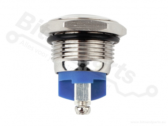 Drukcontact metaal rond 18mm 250V/3A